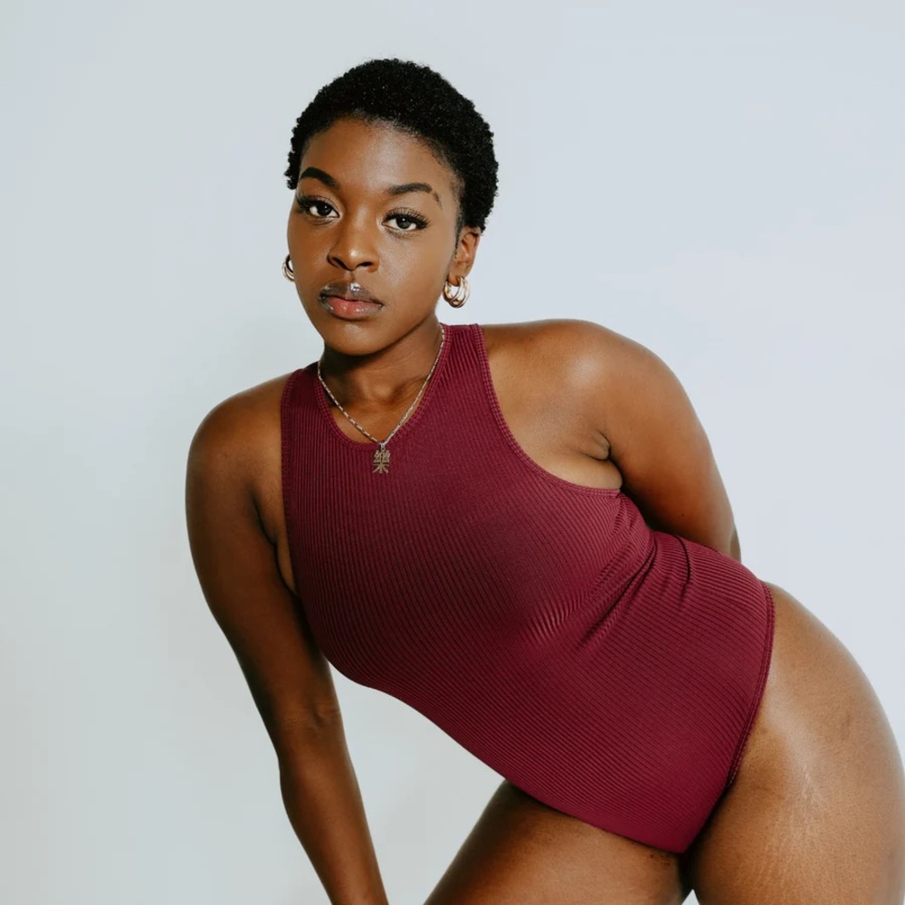 Klassy Network Burgundy Tank Top